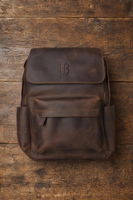 Rucsac din piele naturală URBAN BAG Chelsea - Maro Închis