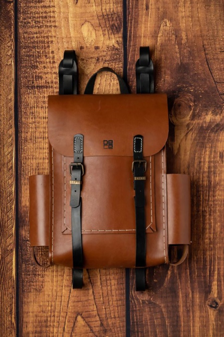 Rucsac handmade din piele naturală URBAN BAG The Explorer – Maro