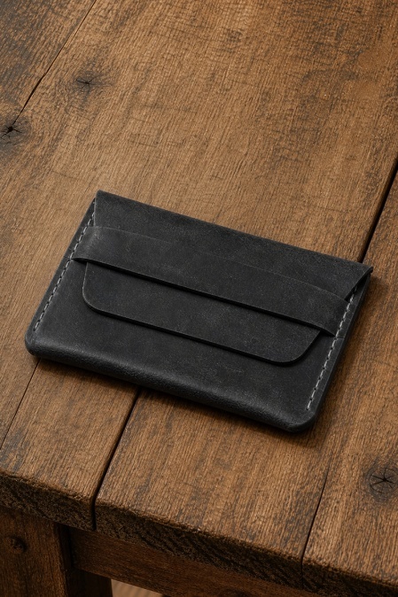 Portofel handmade din piele naturală URBAN BAG Pocket – Negru