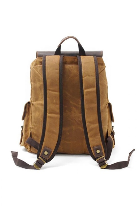 Rucsac din piele naturală și material textil cerat URBAN BAG Mantova – Negru - Img 11