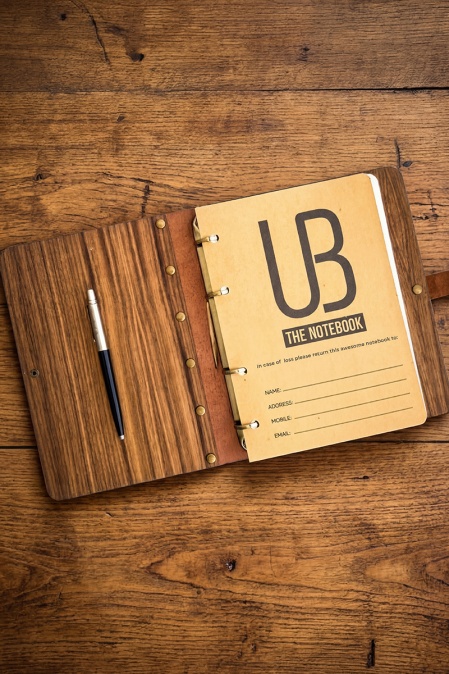 Agendă din piele naturală The Notebook WOOD by URBAN BAG, dimensiune A5 - Img 2