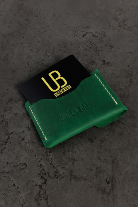 Portcard din piele naturală URBAN BAG Flip – Maro Închis - Img 4