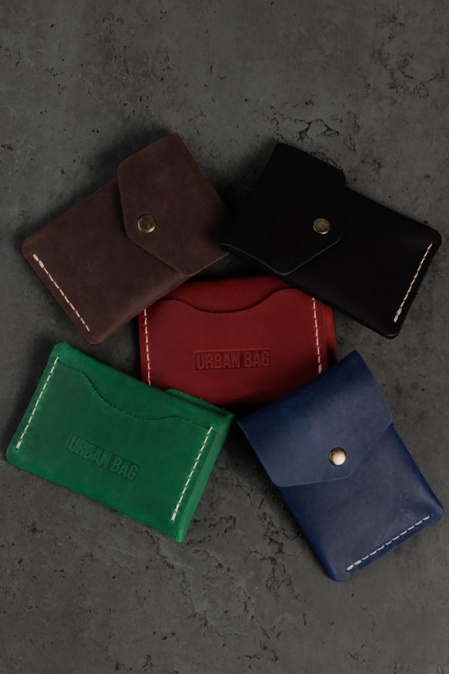 Portcard din piele naturală URBAN BAG Flip – Verde - Img 5