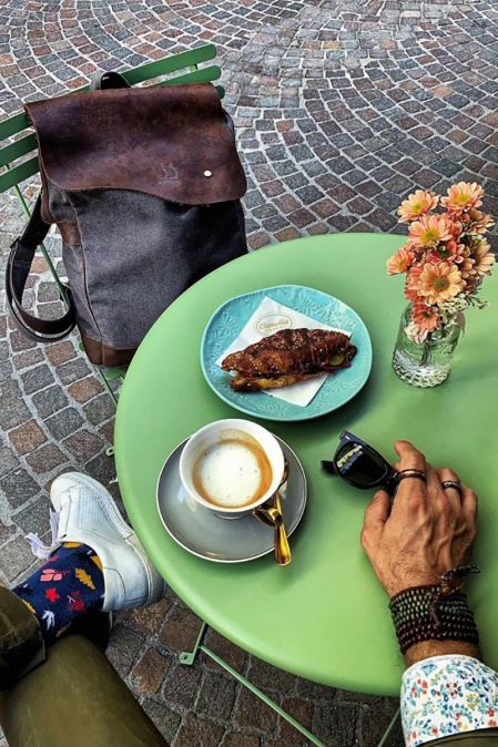 Rucsac din piele naturală și material textil URBAN BAG Burgos – Gri - Img 7