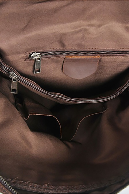 Rucsac din piele naturală și material textil URBAN BAG Burgos – Gri - Img 4