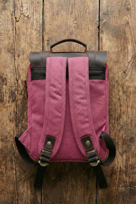 Rucsac pentru femei și copii din piele naturală și material textil URBAN BAG Little Lugano – Roz - Img 2