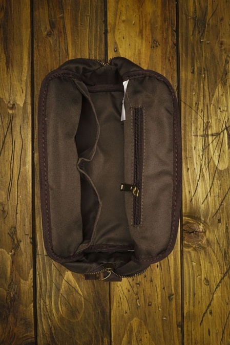 Toiletry bag din piele naturală și material textil URBAN BAG Journey - Albastru - Img 2