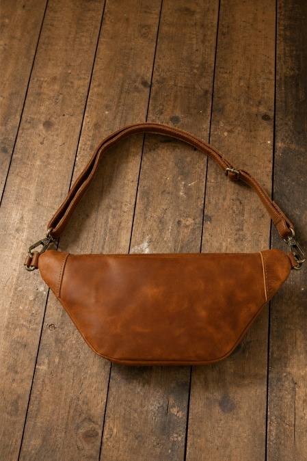 Borsetă de umăr din piele naturală URBAN BAG The Street – Maro Deschis - Img 2