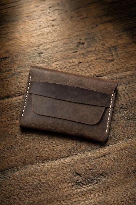 Portcard din piele naturală URBAN BAG Little Pocket – Maro Închis