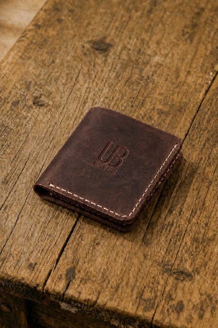 Portofel handmade din piele naturală URBAN BAG Fit – Maro Închis