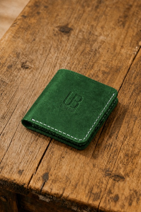 Portofel handmade din piele naturală URBAN BAG Fit – Verde
