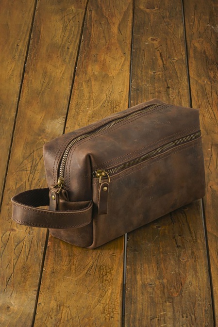 Toiletry bag din piele naturală URBAN BAG Travel L – Maro - Img 2