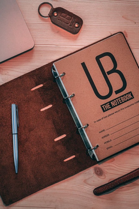 Agendă din piele naturală The Notebook by URBAN BAG dimensiune A5 - Albastru - Img 3