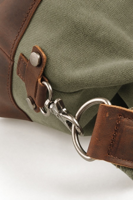 Geantă de voiaj duffle bag din piele naturală și material textil URBAN BAG Verona – Verde - Img 4
