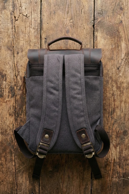 Rucsac pentru femei și copii din piele naturală și material textil URBAN BAG Little Lugano – Gri - Img 2