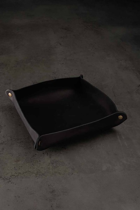 Tavă organizator din piele naturală crazy horse URBAN BAG Nest - Negru