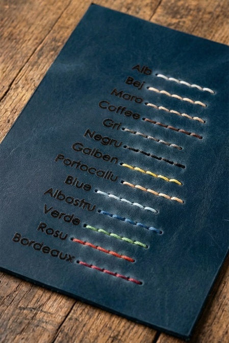 Agenda din piele naturală The Notebook PLUS by URBAN BAG, dimensiune A5 - Personalizată - Albastru - Img 4