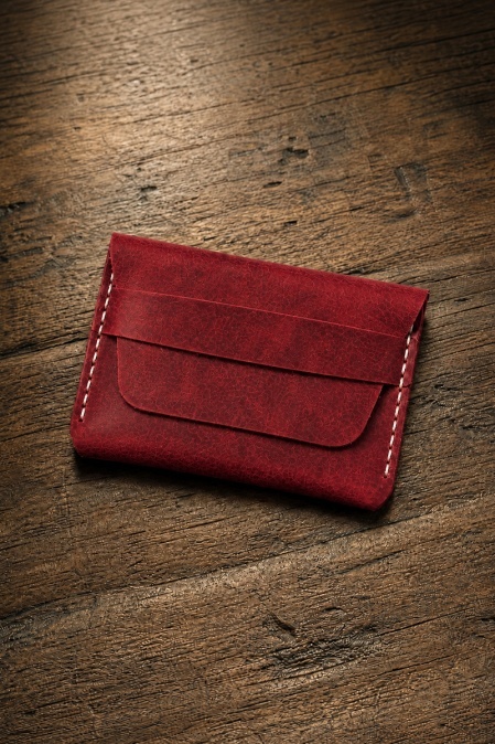 Portcard din piele naturală URBAN BAG Little Pocket – Rosu