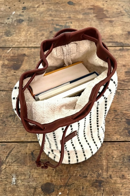 Rucsac handmade din bumbac și piele naturală URBAN BAG The Cargo - Img 4