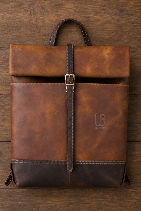 Rucsac realizat integral din piele naturală URBAN BAG Narvik - Maro