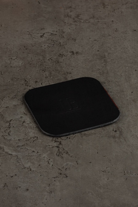 Coaster pătrat URBAN BAG din piele naturală – Negru - Img 2