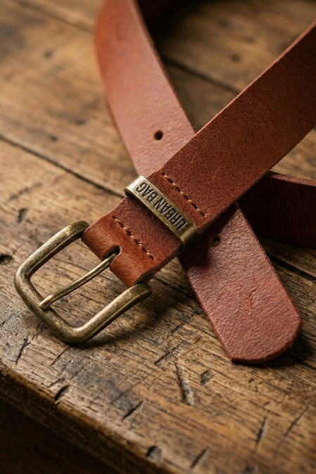 Curea din piele naturală full grain URBAN BAG Bronze Patina - Maro Deschis