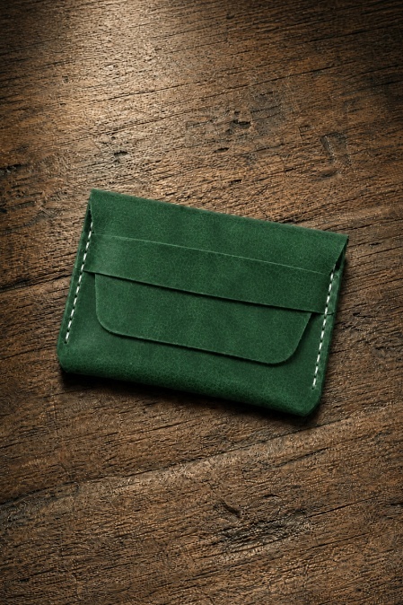 Portcard din piele naturală URBAN BAG Little Pocket – Verde