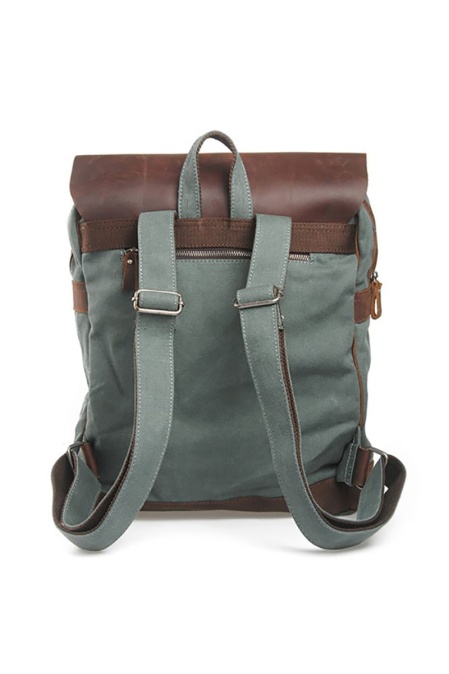 Rucsac din piele naturală și material textil URBAN BAG Burgos – Gri - Img 2