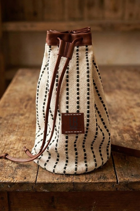 Rucsac handmade din bumbac și piele naturală URBAN BAG The Cargo