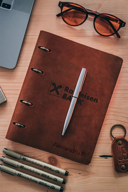 Agendă din piele naturală The Notebook by URBAN BAG dimensiune A5