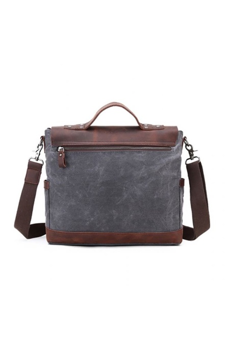 Geantă de umăr din piele naturală și material textil URBAN BAG Little Goteborg – Rosu - Img 2