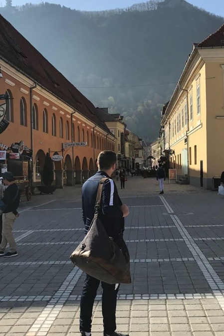 Geantă de voiaj duffle bag din piele naturală și material textil cerat URBAN BAG Verona – Negru - Img 7