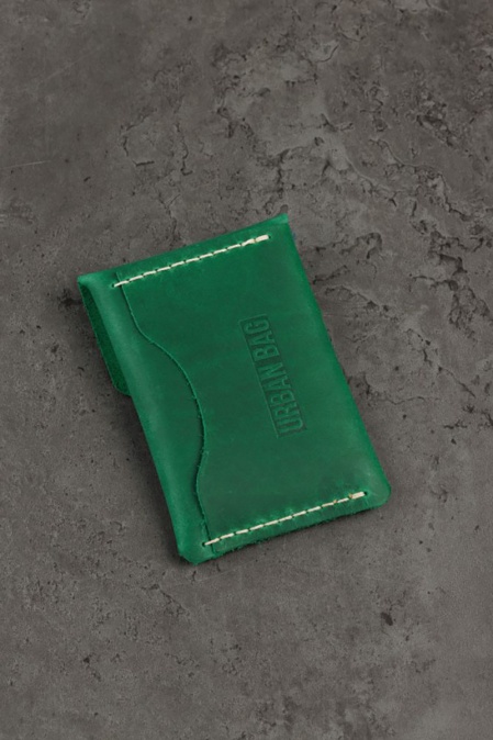 Portcard din piele naturală URBAN BAG Flip – Verde - Img 2