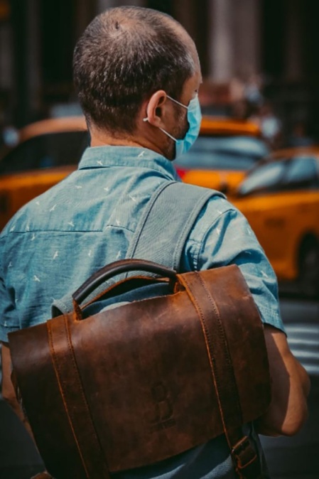Rucsac din piele naturală și material textil URBAN BAG Lugano – Negru - Img 10