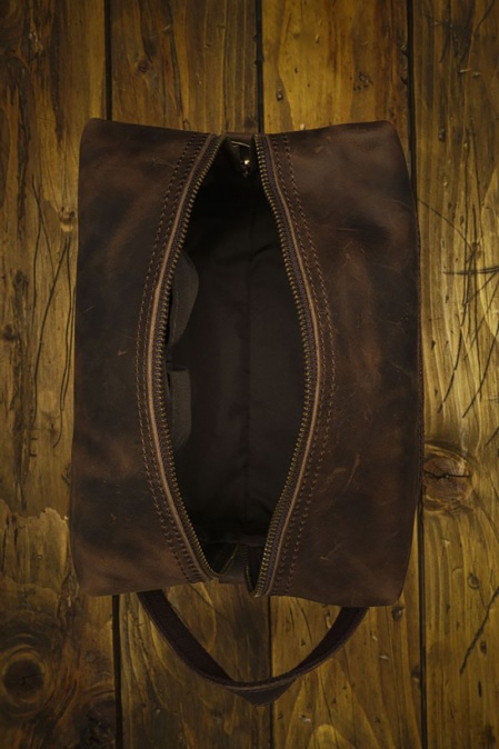 Toiletry bag din piele naturală URBAN BAG Travel XL – Maro - Img 3