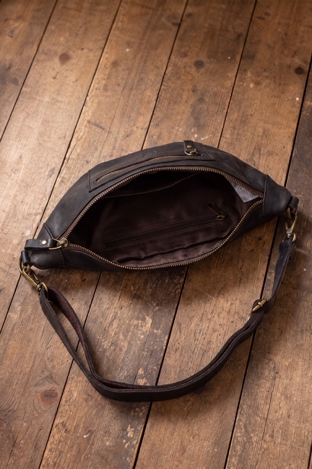 Borsetă de umăr din piele naturală URBAN BAG The Street – Negru - Img 3