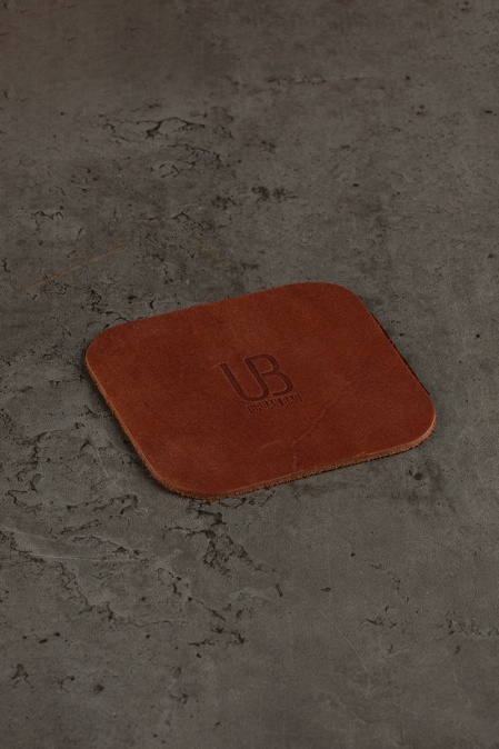 Coaster pătrat URBAN BAG din piele naturală – Maro - Img 2