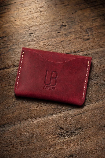 Portcard din piele naturală URBAN BAG Little Pocket – Rosu - Img 2