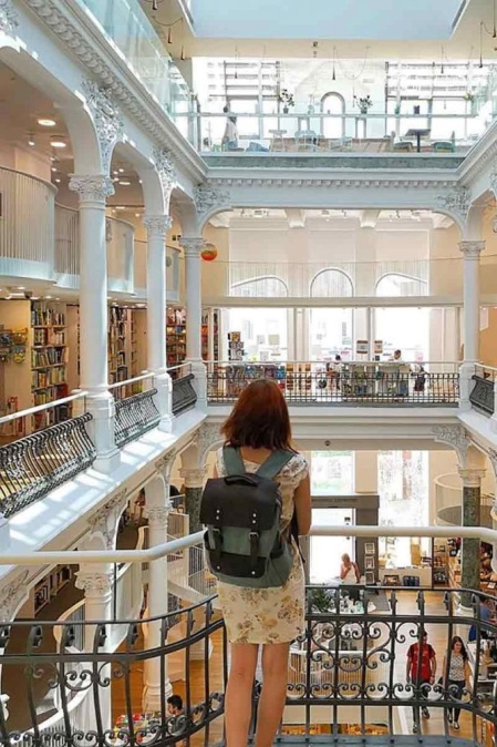 Rucsac din piele naturală și material textil pentru bărbați și femei URBAN BAG Otto – Verde - Img 7