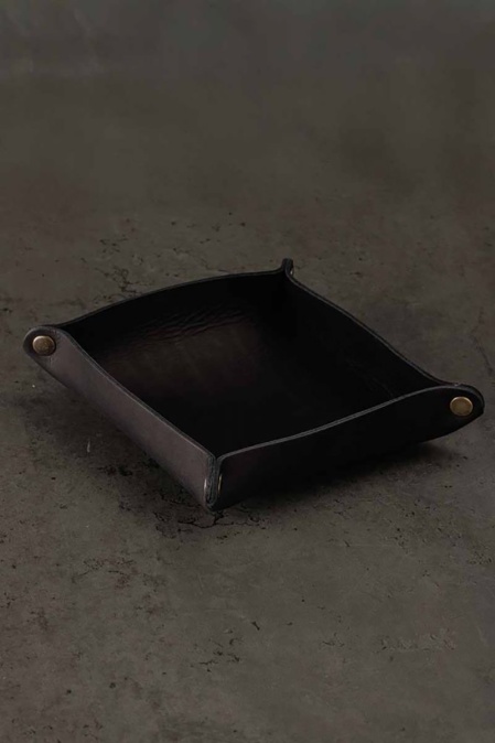Tavă organizator din piele naturală crazy horse URBAN BAG Little Nest - Negru