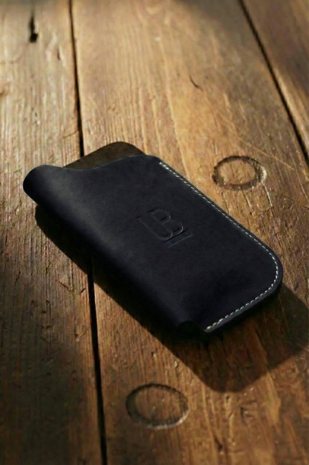 Toc pentru ochelari din piele naturală URBAN BAG - Negru