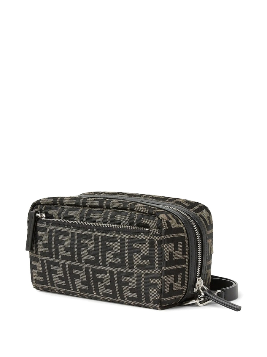 Accesorii de voiaj Fendi maro din polyester si bumbac - Img 2