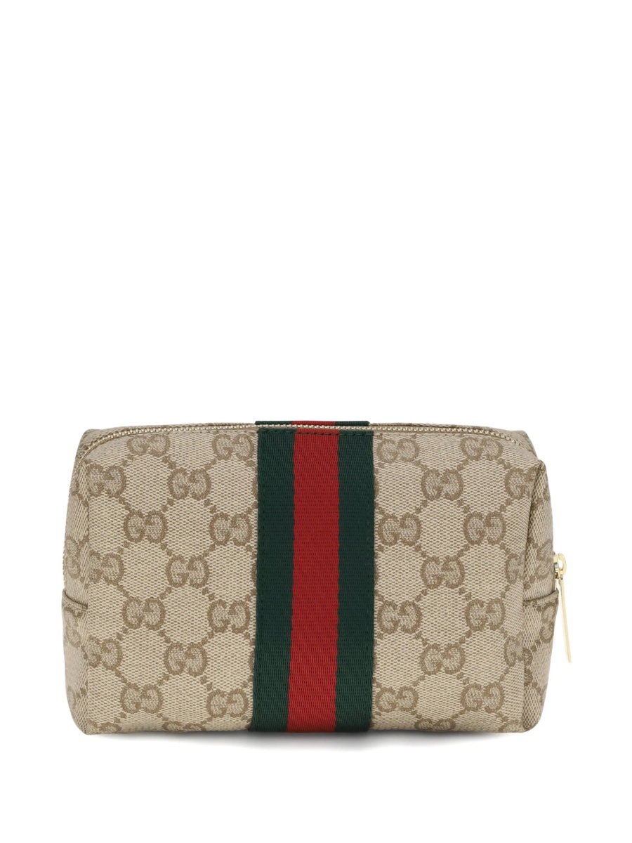 Accesorii de voiaj Gucci maro din material textil - Img 4