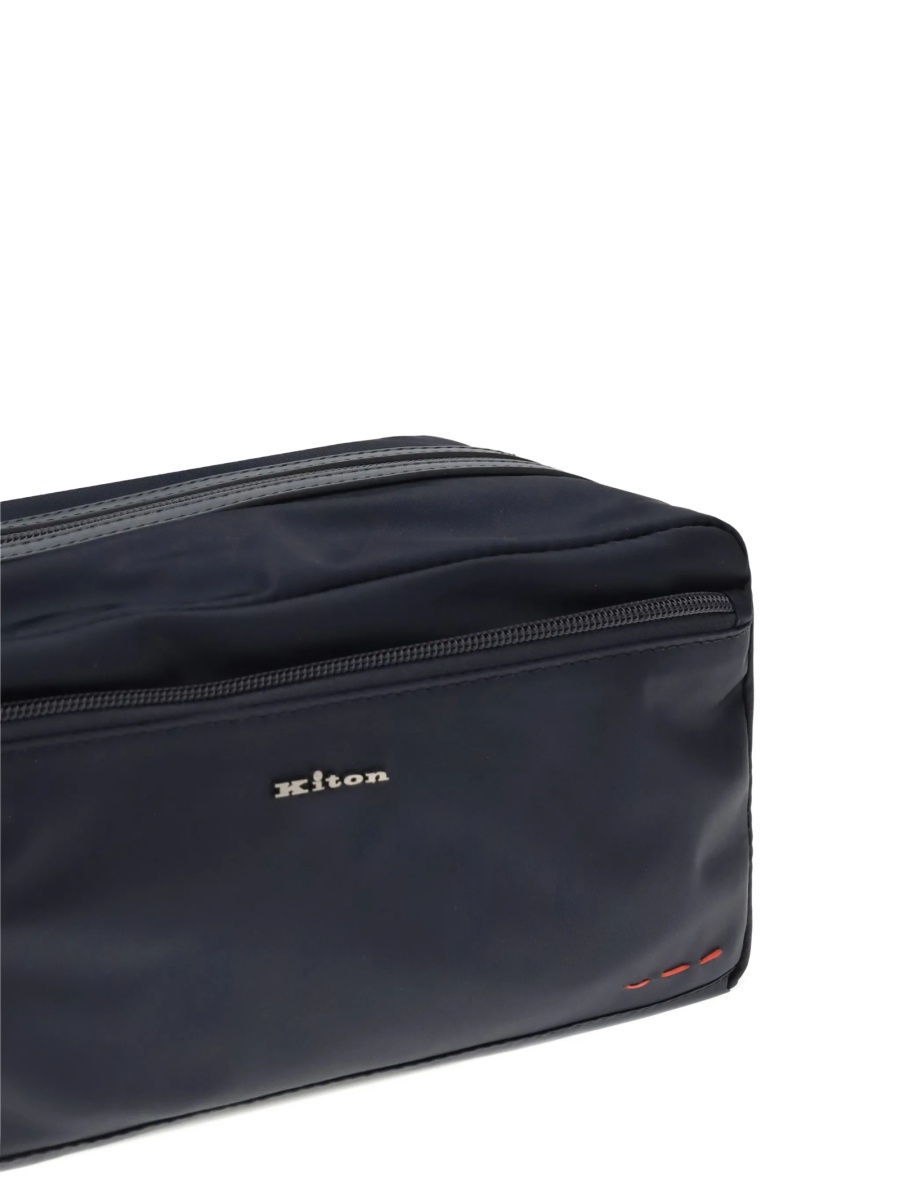 Accesorii de voiaj KITON albastre din material textil - Img 4