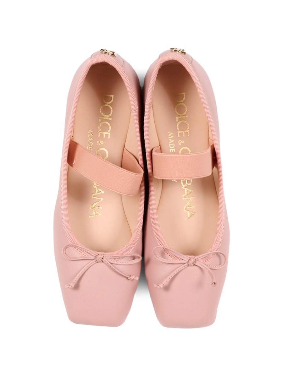 Balerini Dolce &amp; Gabbana roz din piele - Img 3