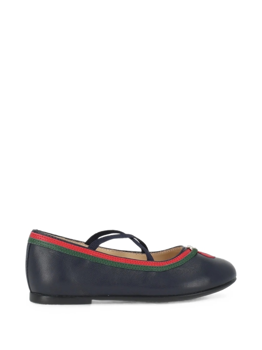 Balerini Gucci albastri din piele - Img 2