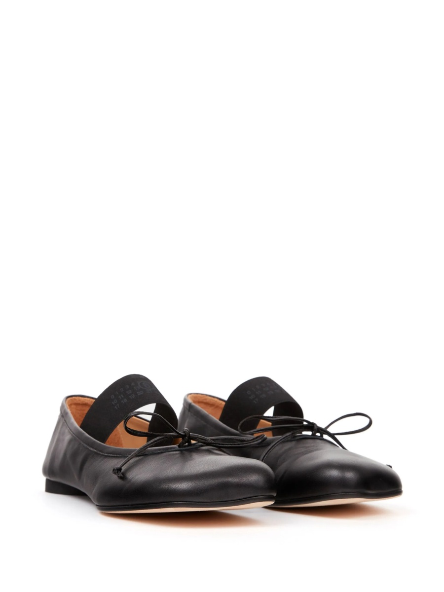 Balerini MM6 Maison Margiela negri din piele si bumbac - Img 2