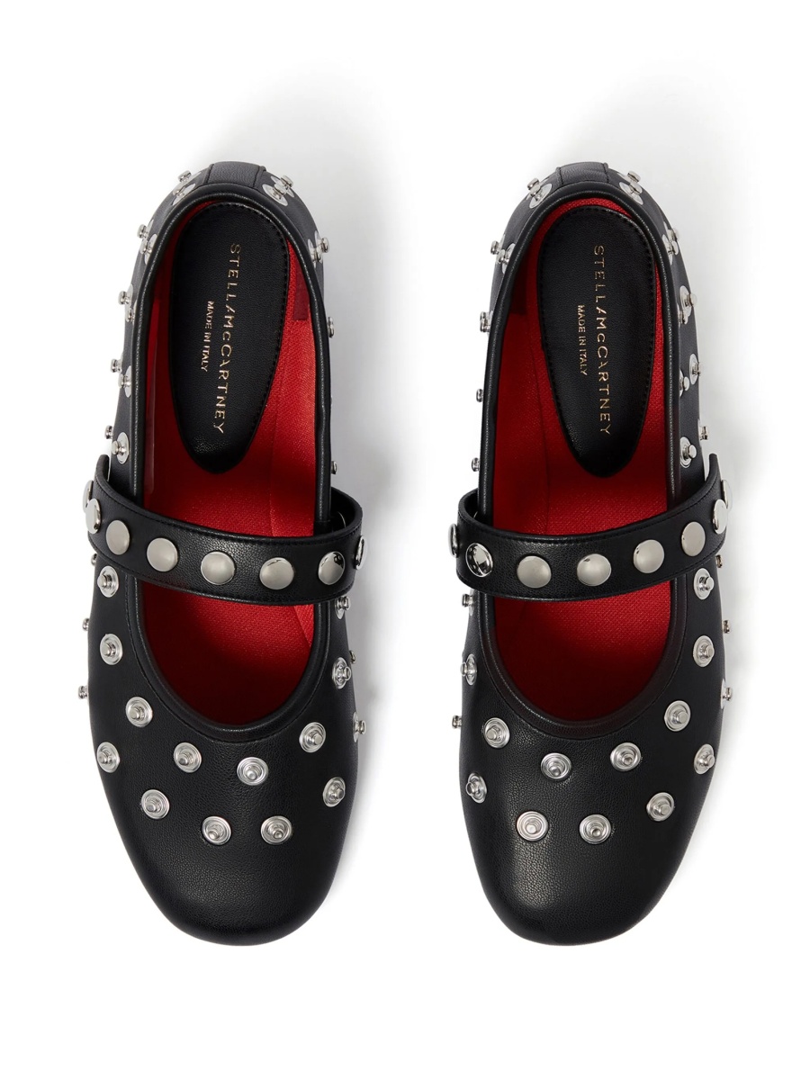Balerini Stella McCartney negri din poliuretan - Img 4