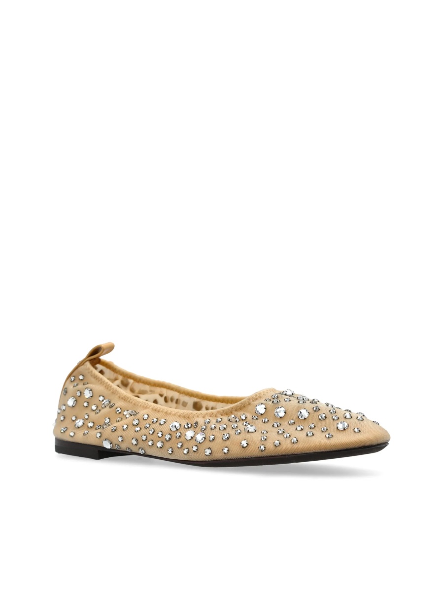 Balerini Tory Burch neutri din piele si nylon - Img 4