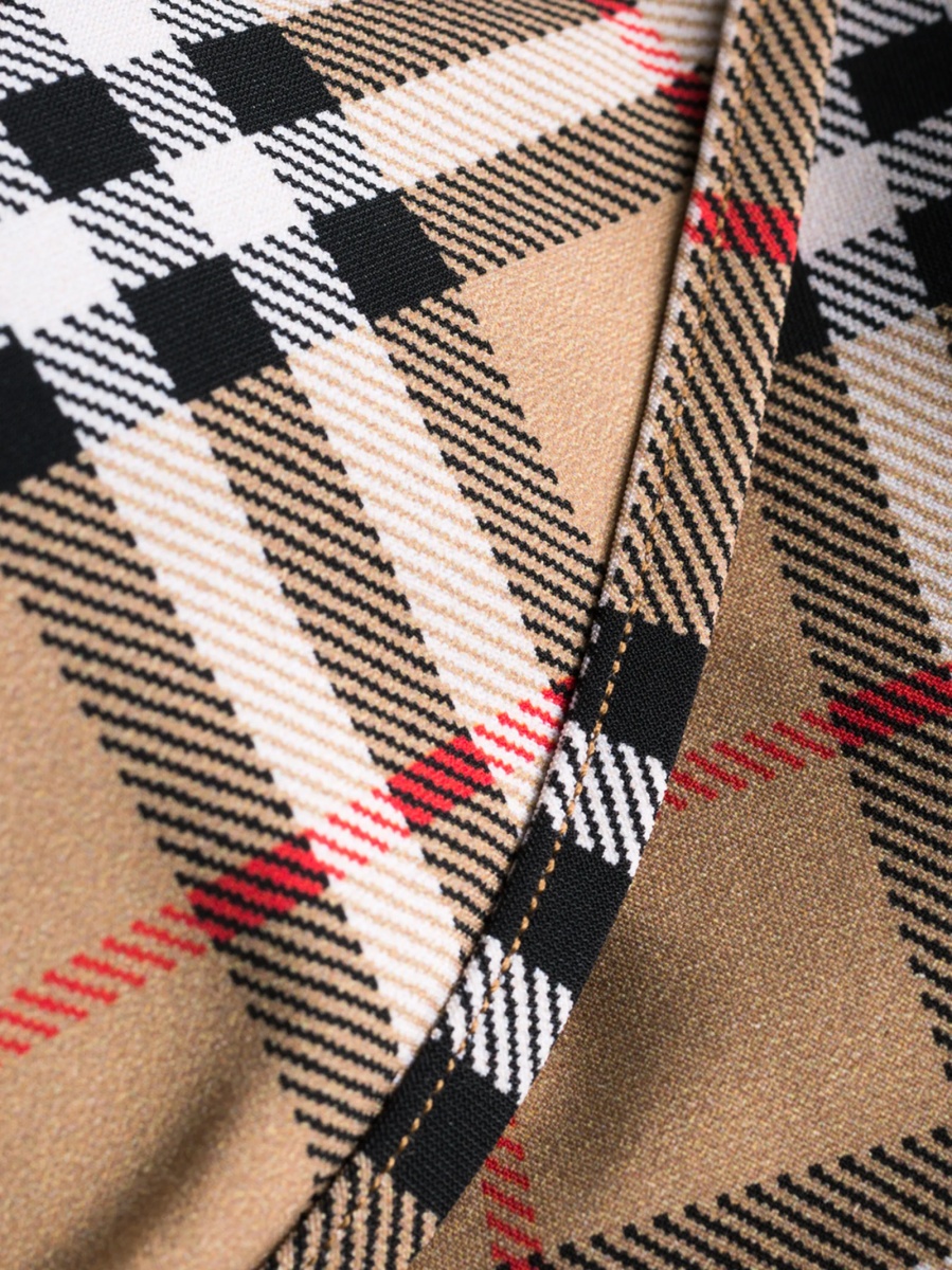 Bikini Burberry vintage check maro din poliamida si elastan - Img 5